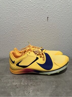 Nike Long Jump Elite Men's Size 12 Citron Pulse Indigo Burst Yellow FZ9326-800